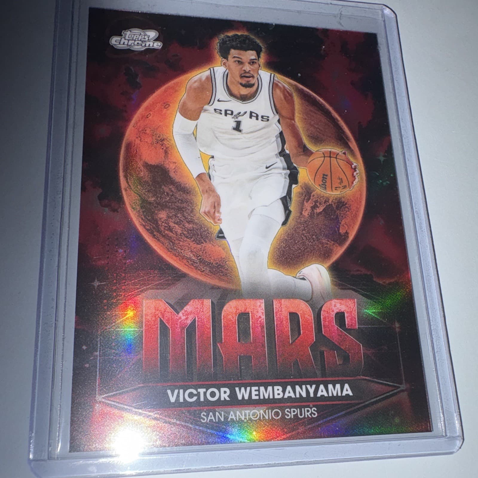 Victor Wembanyama 2025 topps Topps Chrome Cosmic Planetary Pursuit - Mars