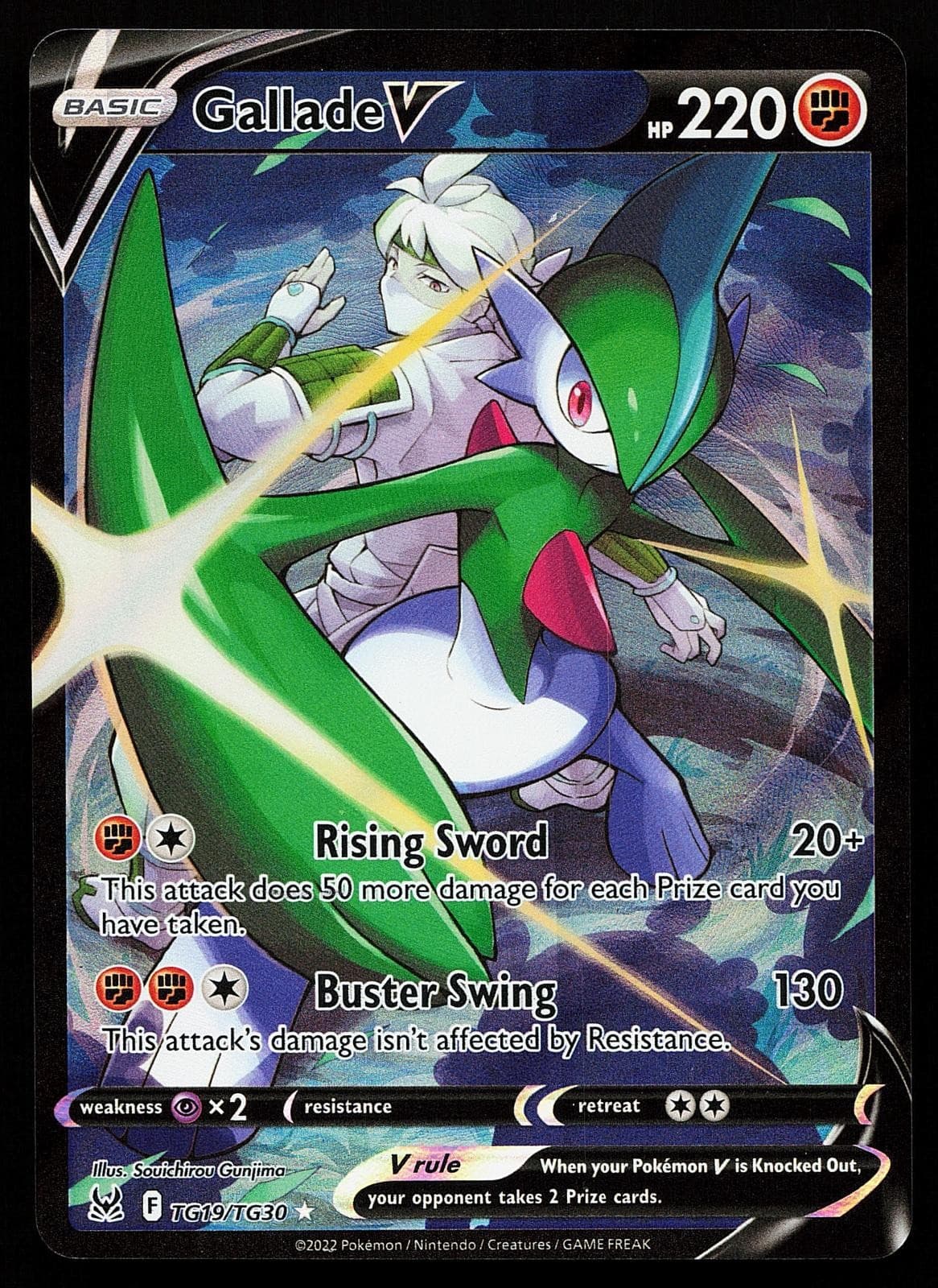 Gallade V trading card