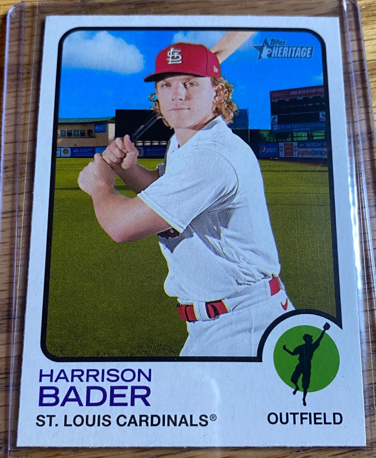 Harrison Bader 2022 topps Topps Heritage