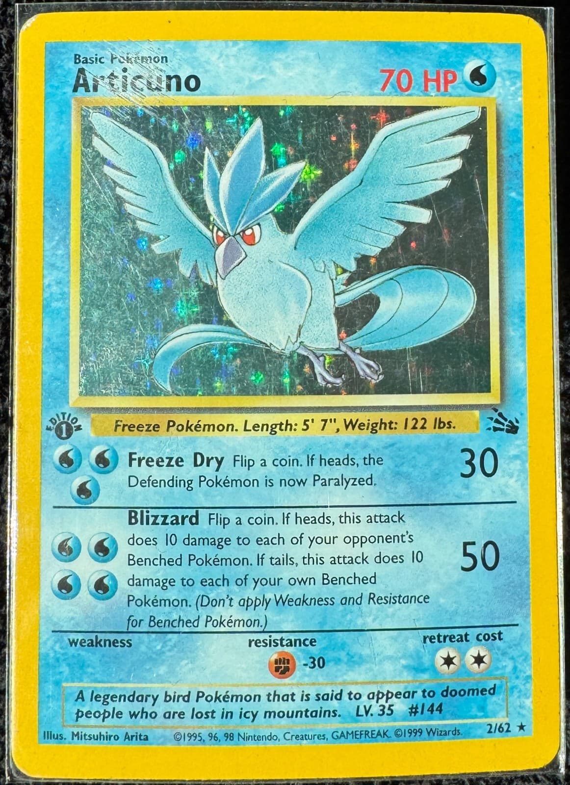 Articuno 1999 Pokemon Fossil