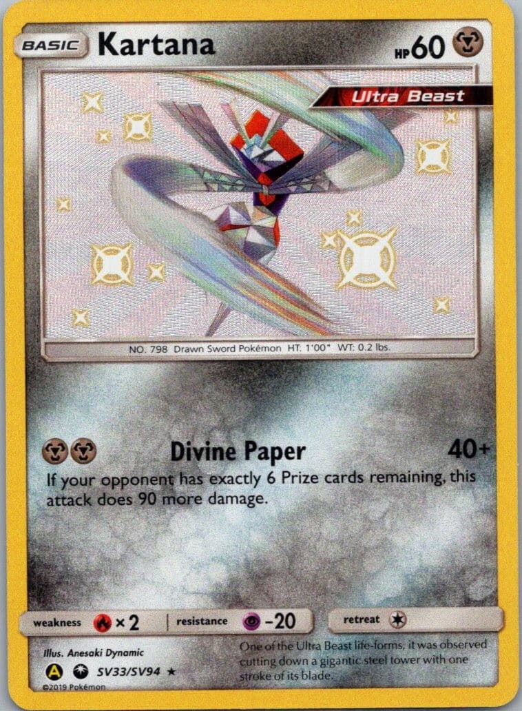 Kartana 2019 Pokemon Hidden Fates