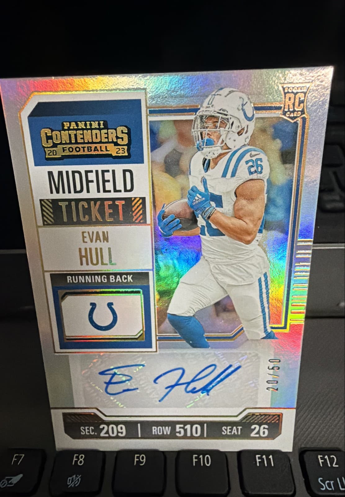 Evan Hull trading card