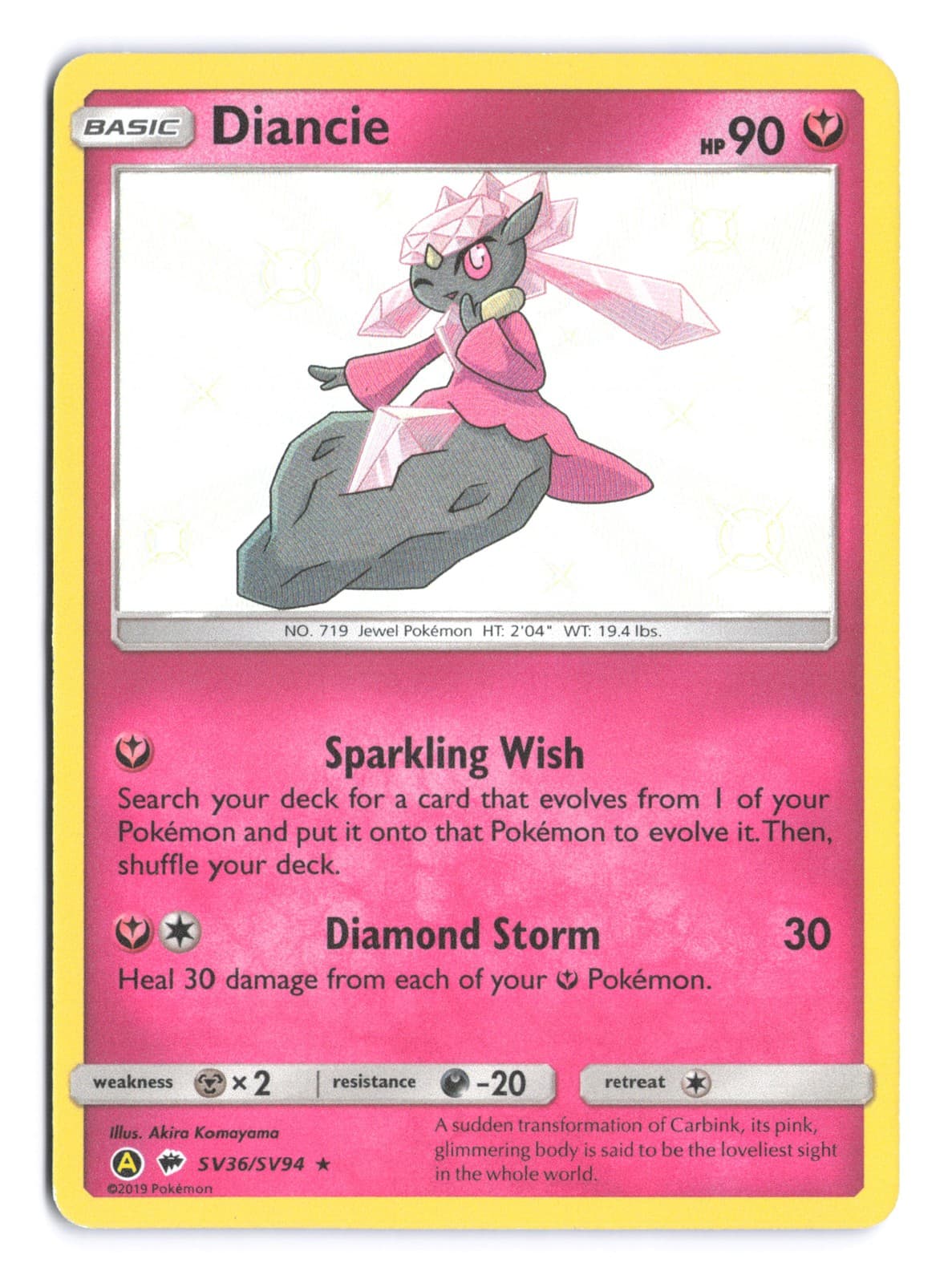 Diancie trading card