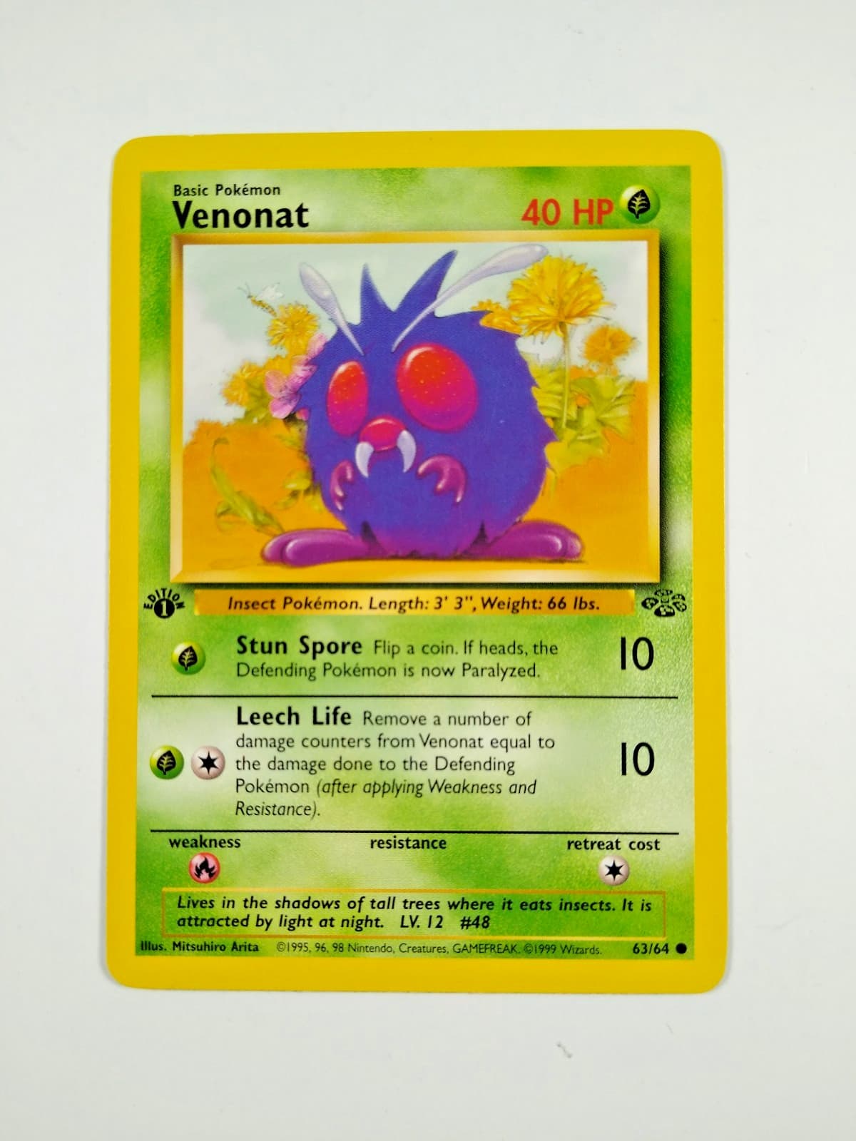Venonat trading card