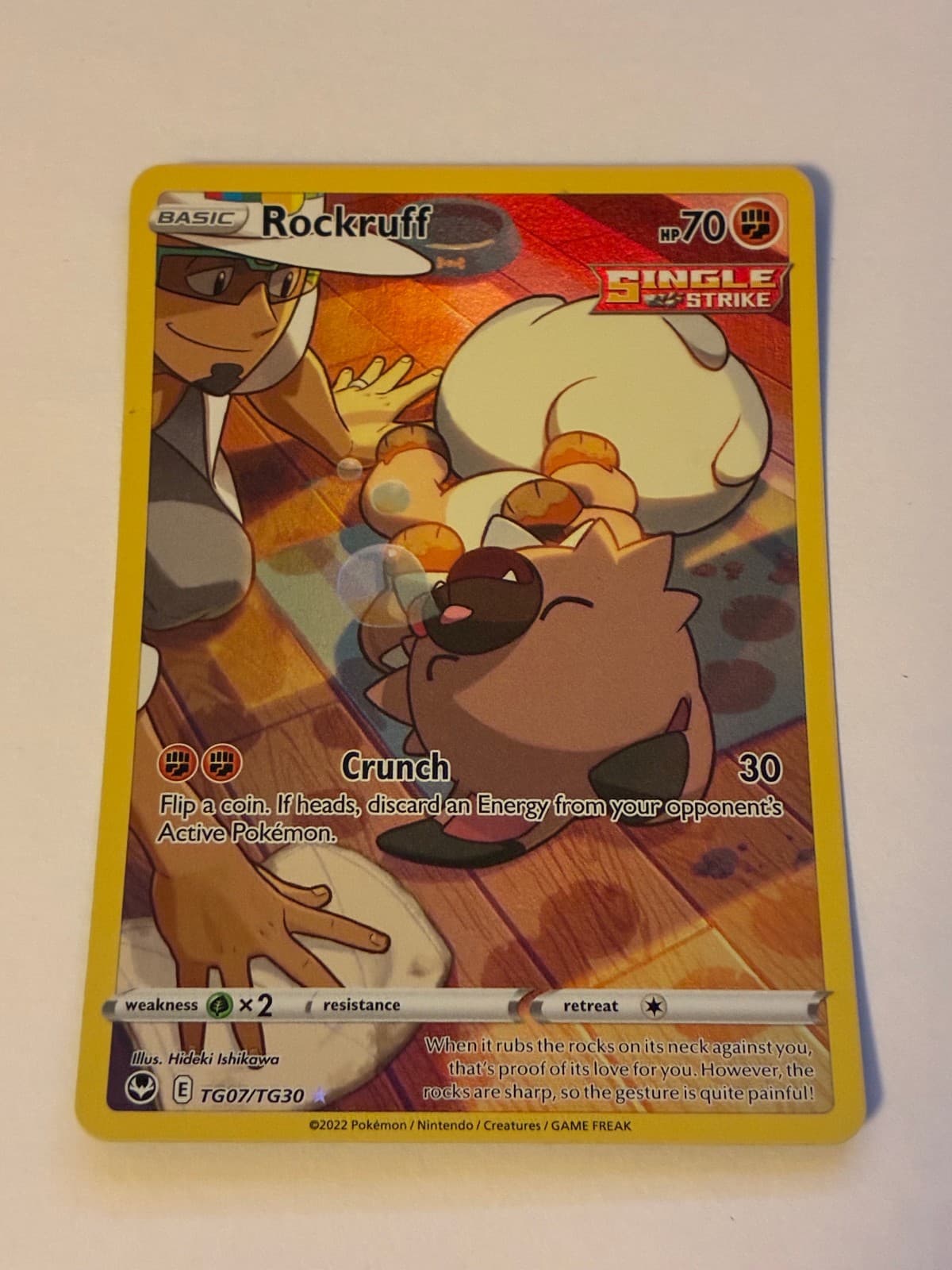 Rockruff trading card