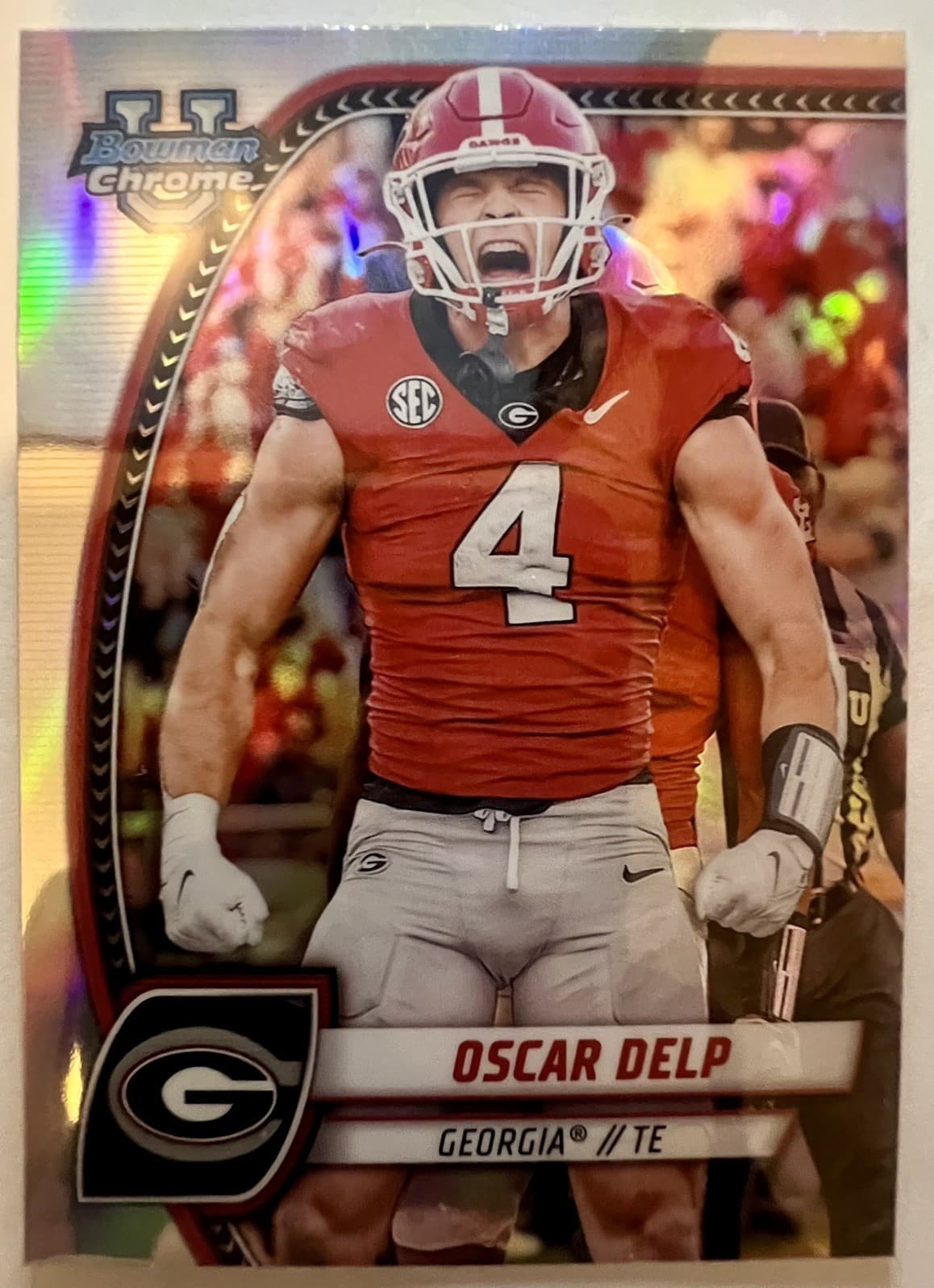 Oscar Delp trading card