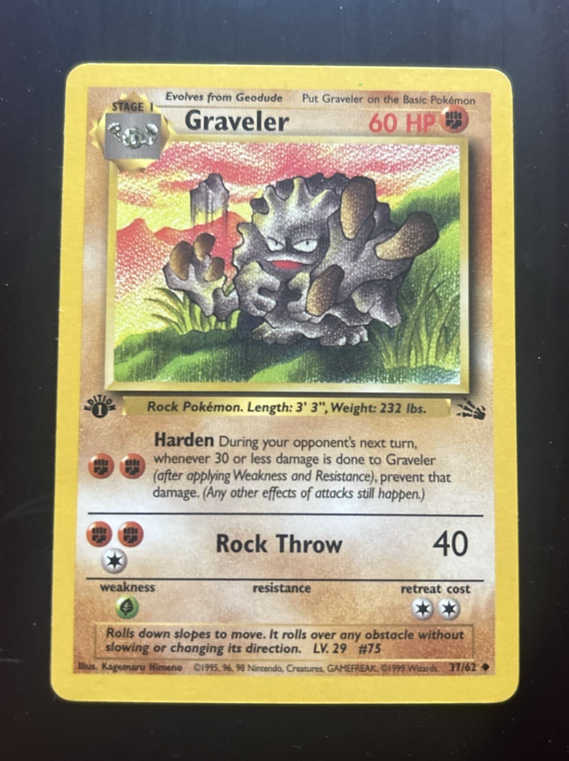 Graveler trading card