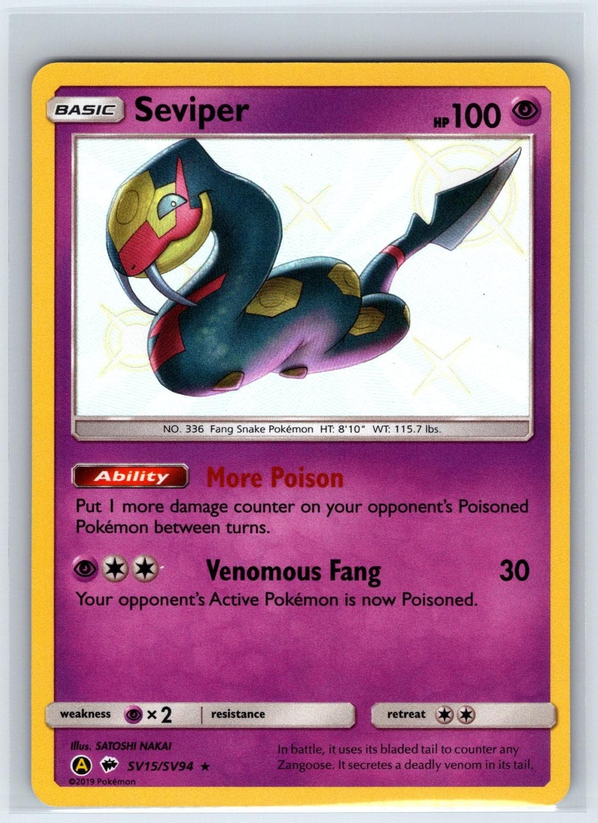 Seviper trading card