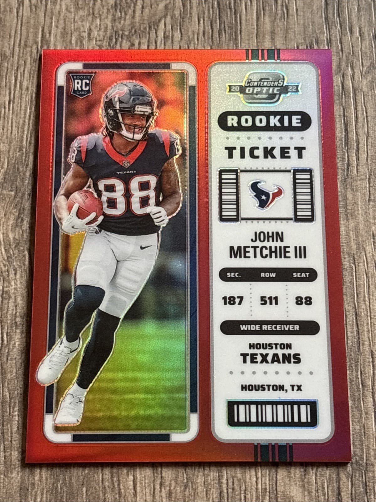 John Metchie III trading card