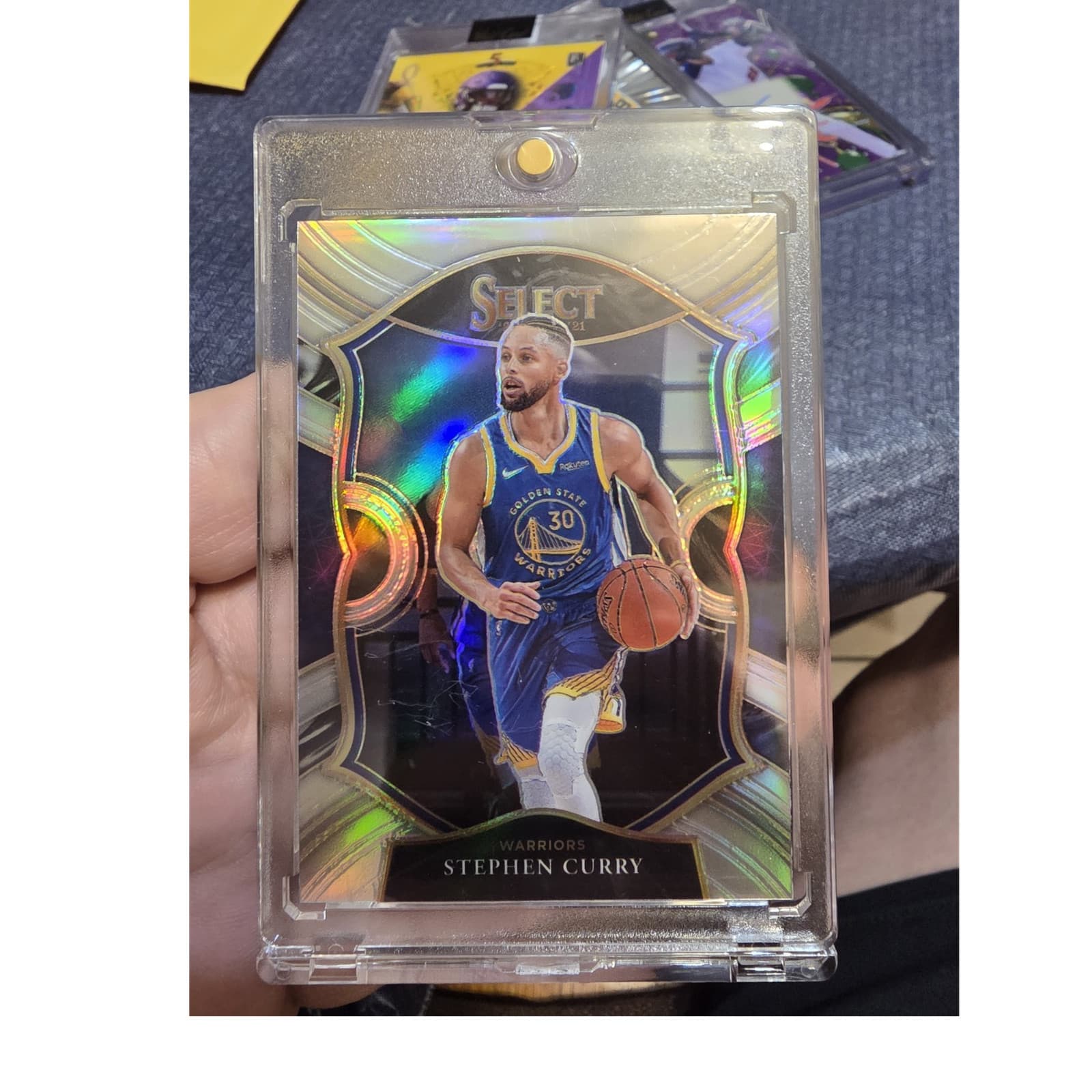 Stephen Curry 2020 panini Select Concourse Green White Purple
