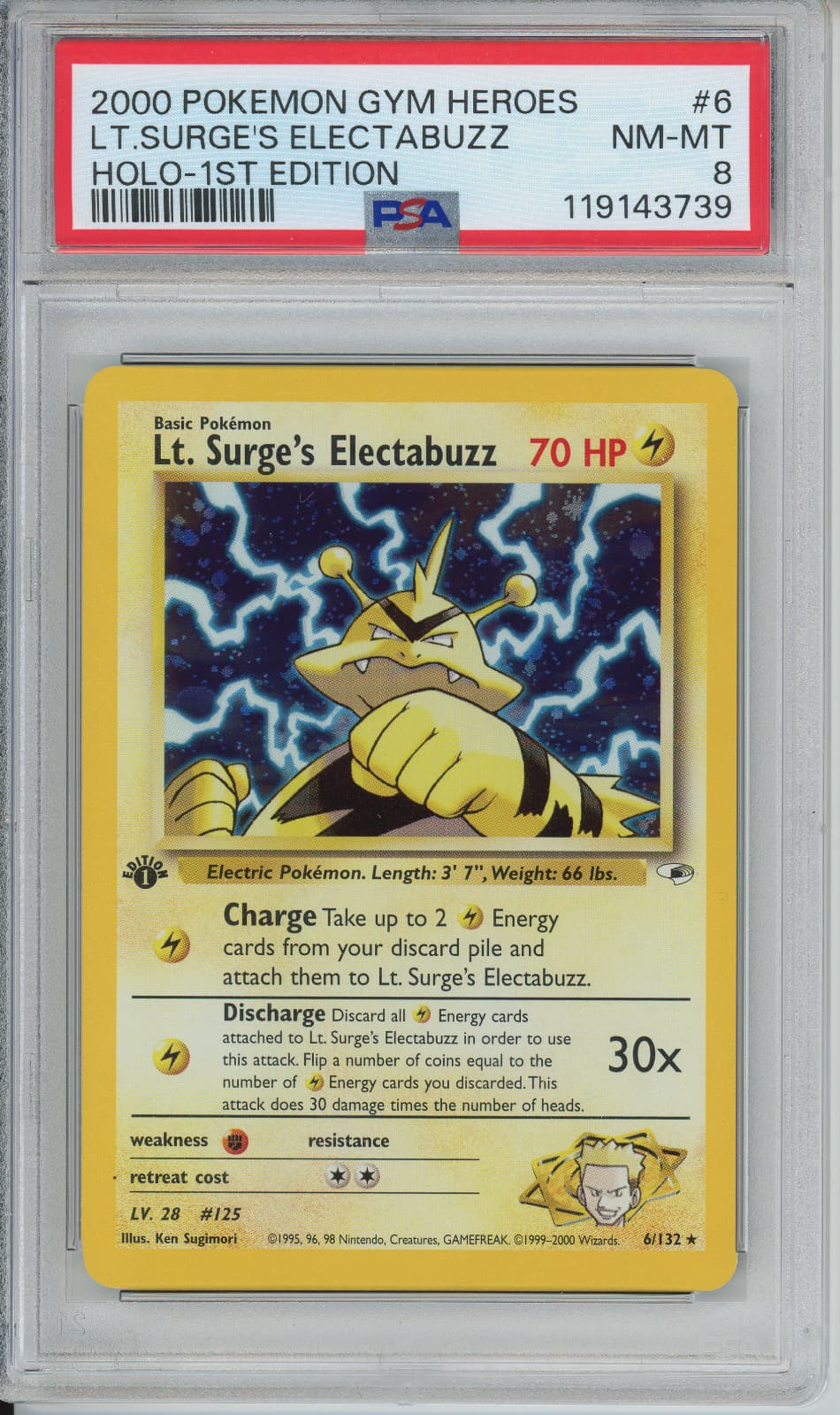 Lt. Surge's Electabuzz trading card