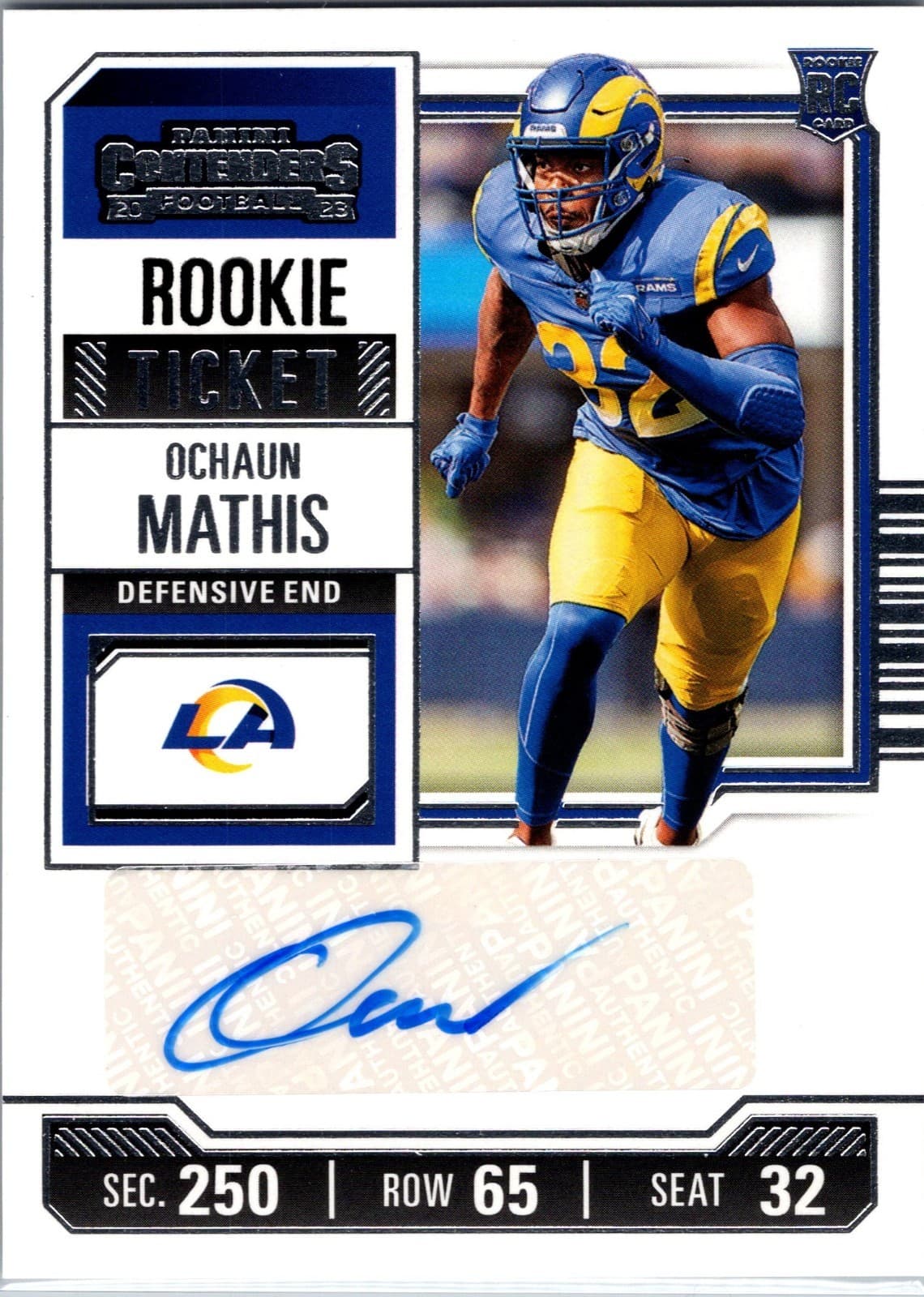 Ochaun Mathis 2023 panini Panini Contenders