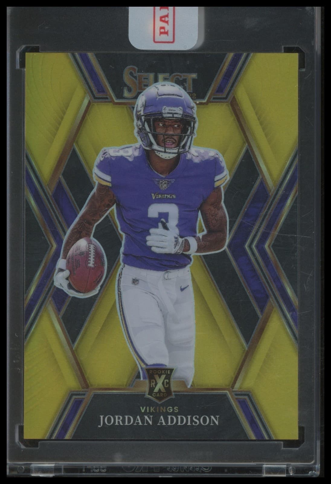 Jordan Addison 2022 panini Select XRC Prizm