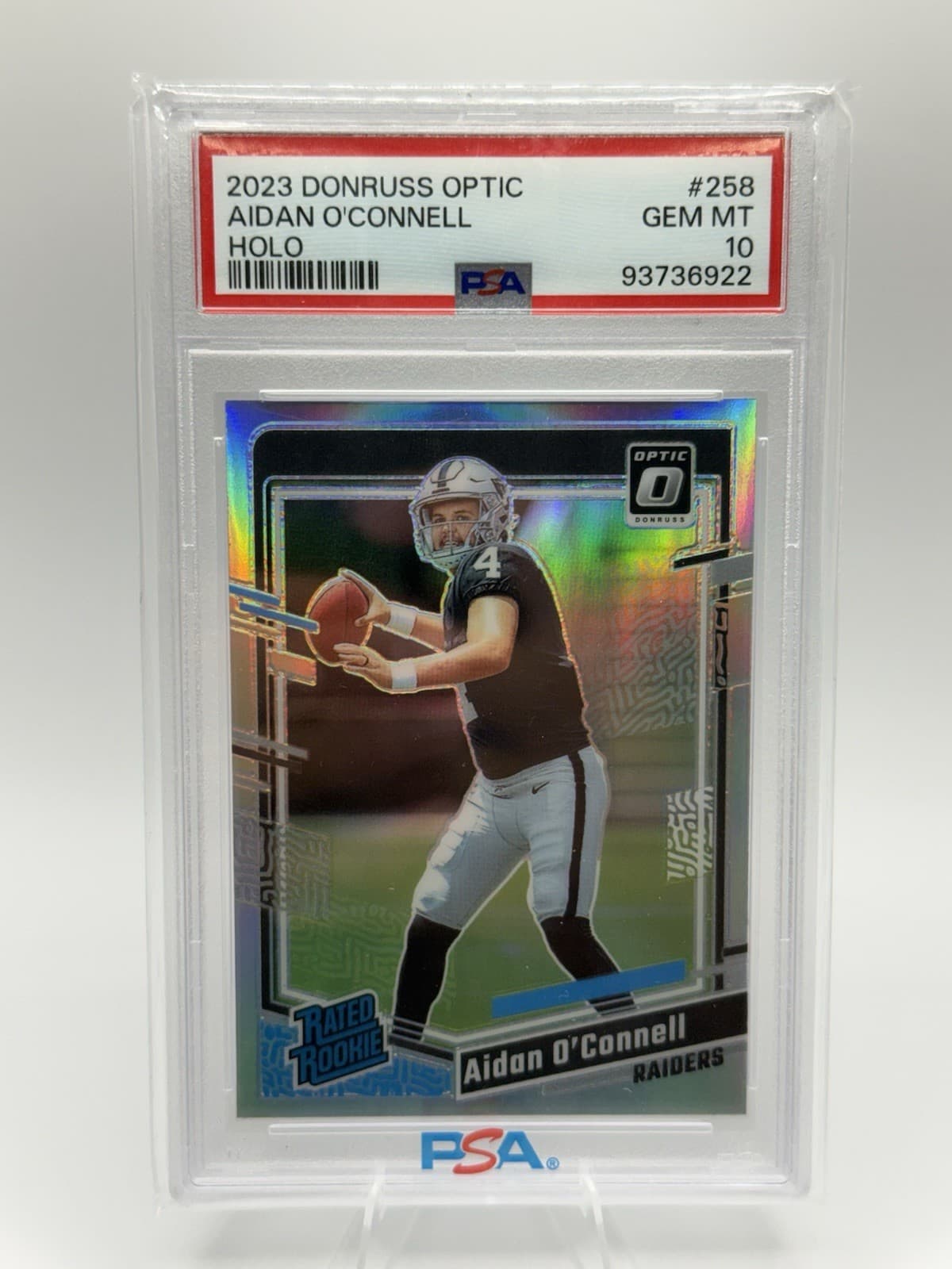 Aidan O'Connell 2023 panini Donruss Optic
