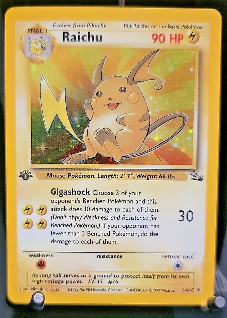 Raichu 1999 Pokemon Fossil