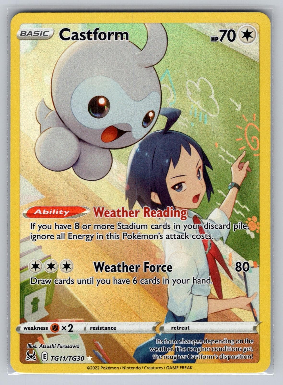 Castform trading card