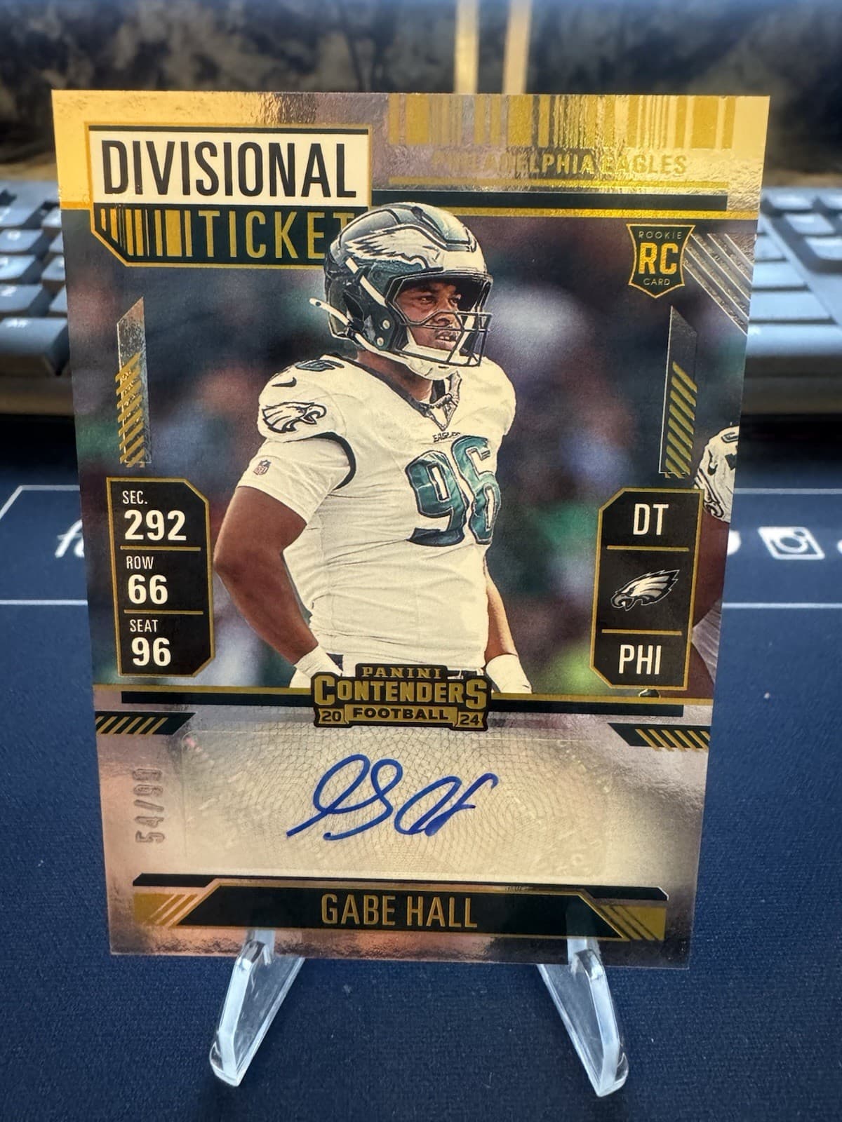 Gabe Hall trading card