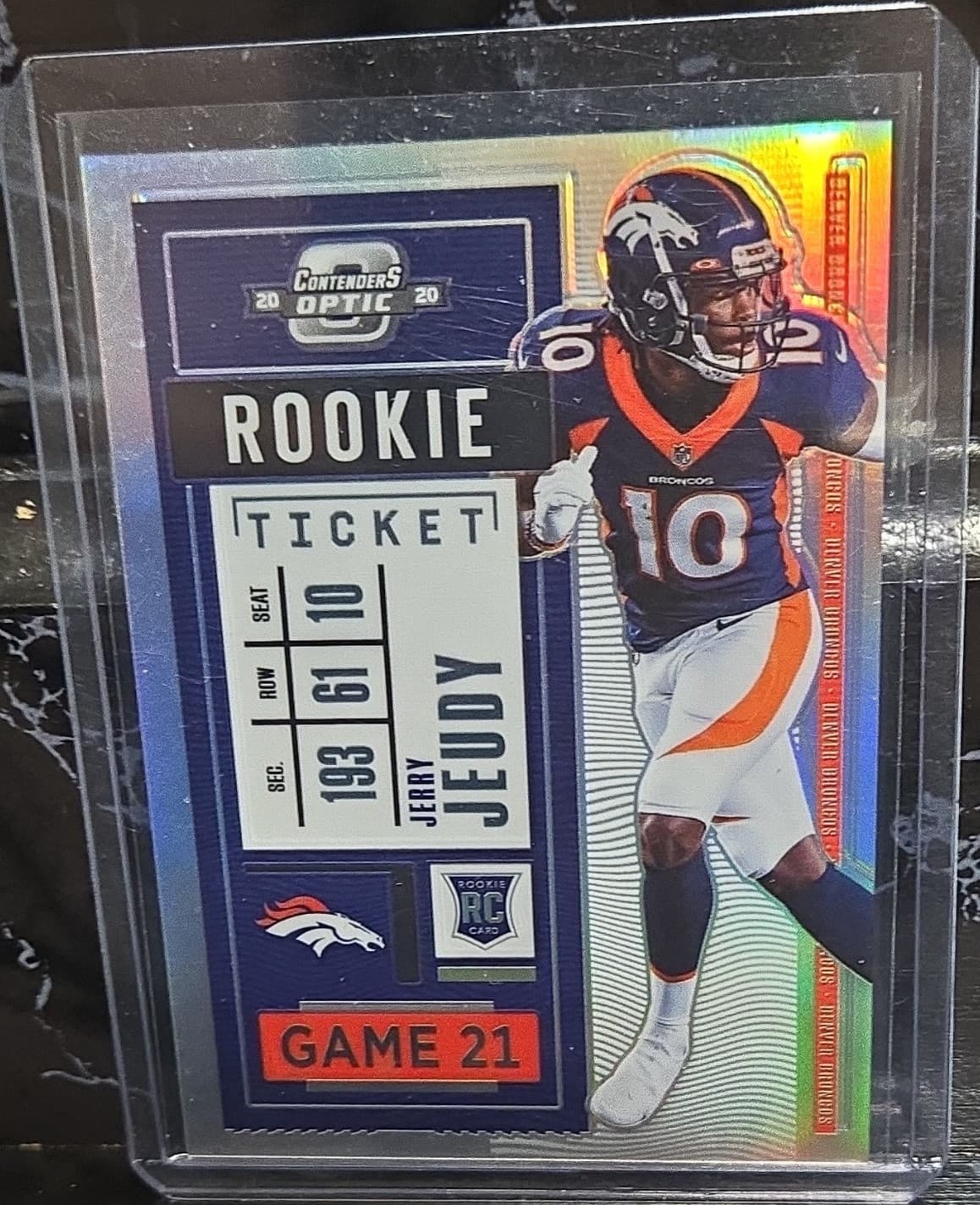 Jerry Jeudy 2020 panini Panini Contenders Optic