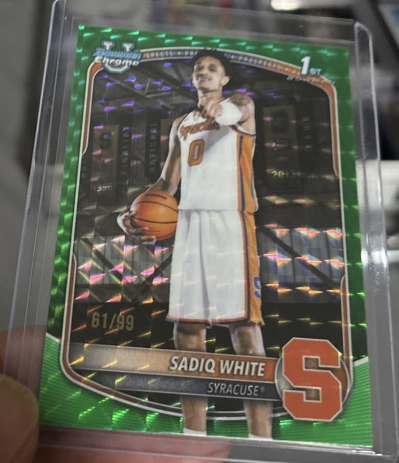 Sadiq White Jr. trading card
