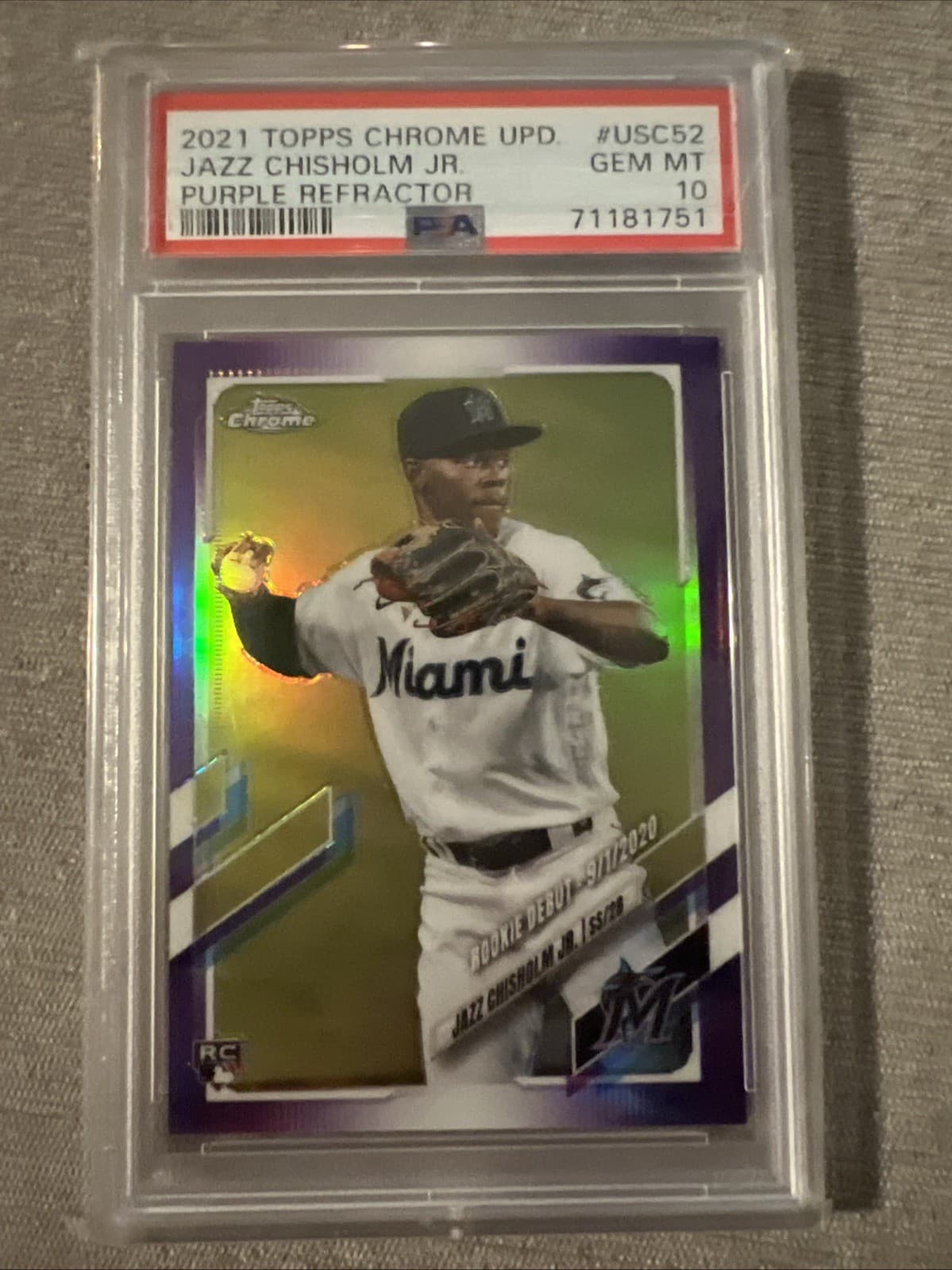 Jazz Chisholm Jr. 2021 topps Topps Chrome Update