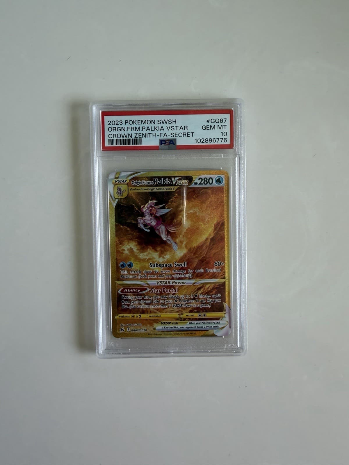 Origin Forme Palkia VSTAR trading card