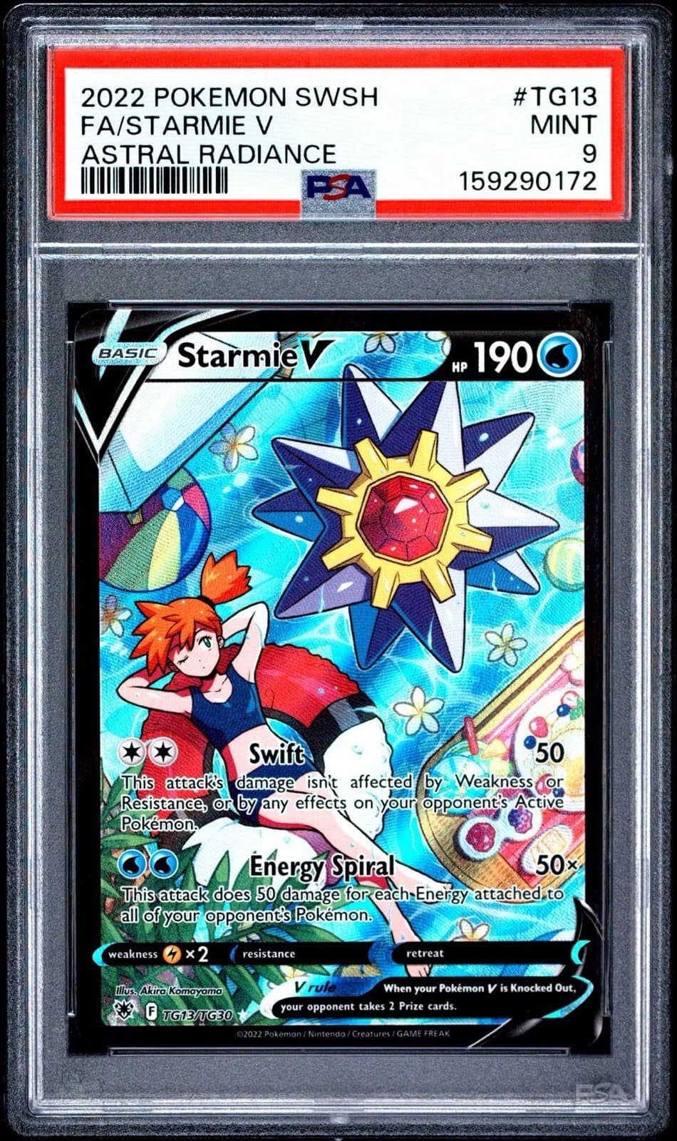 Starmie V trading card