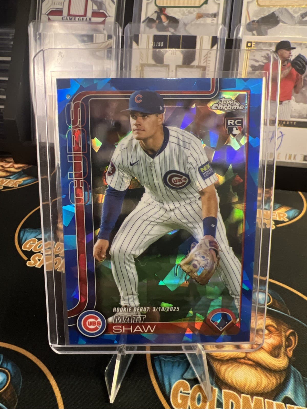 Matt Shaw 2025 topps Topps Chrome Update Rookie Debut - Blue Wave Refractor