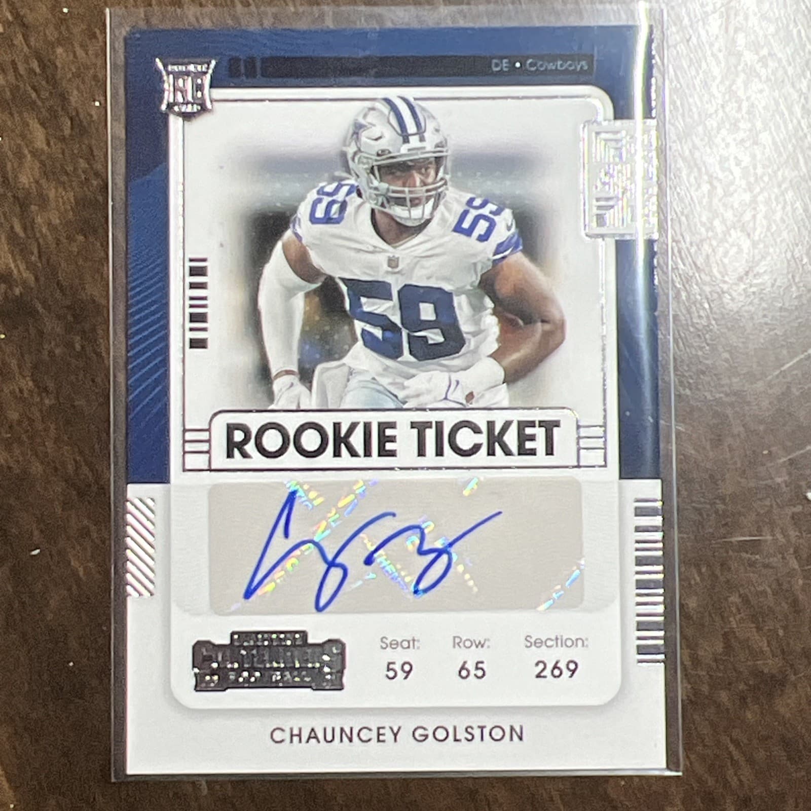 Chauncey Golston trading card