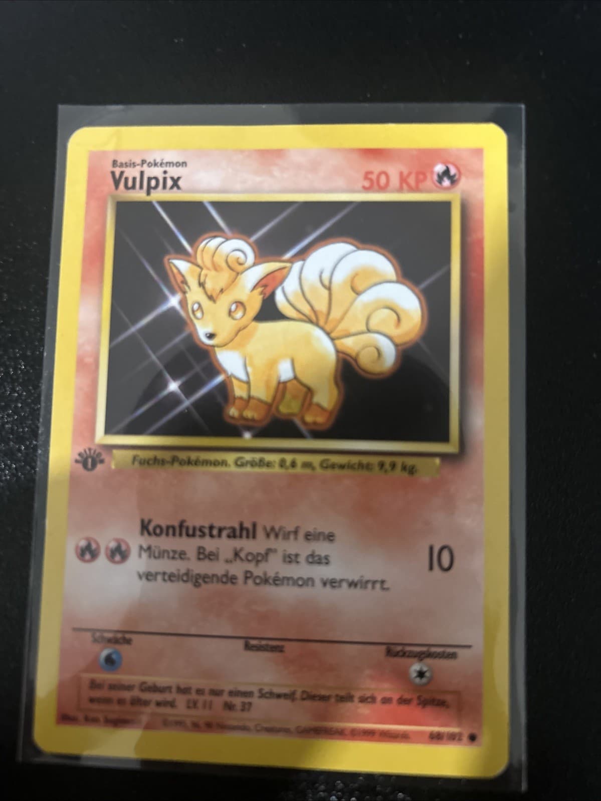 Vulpix trading card