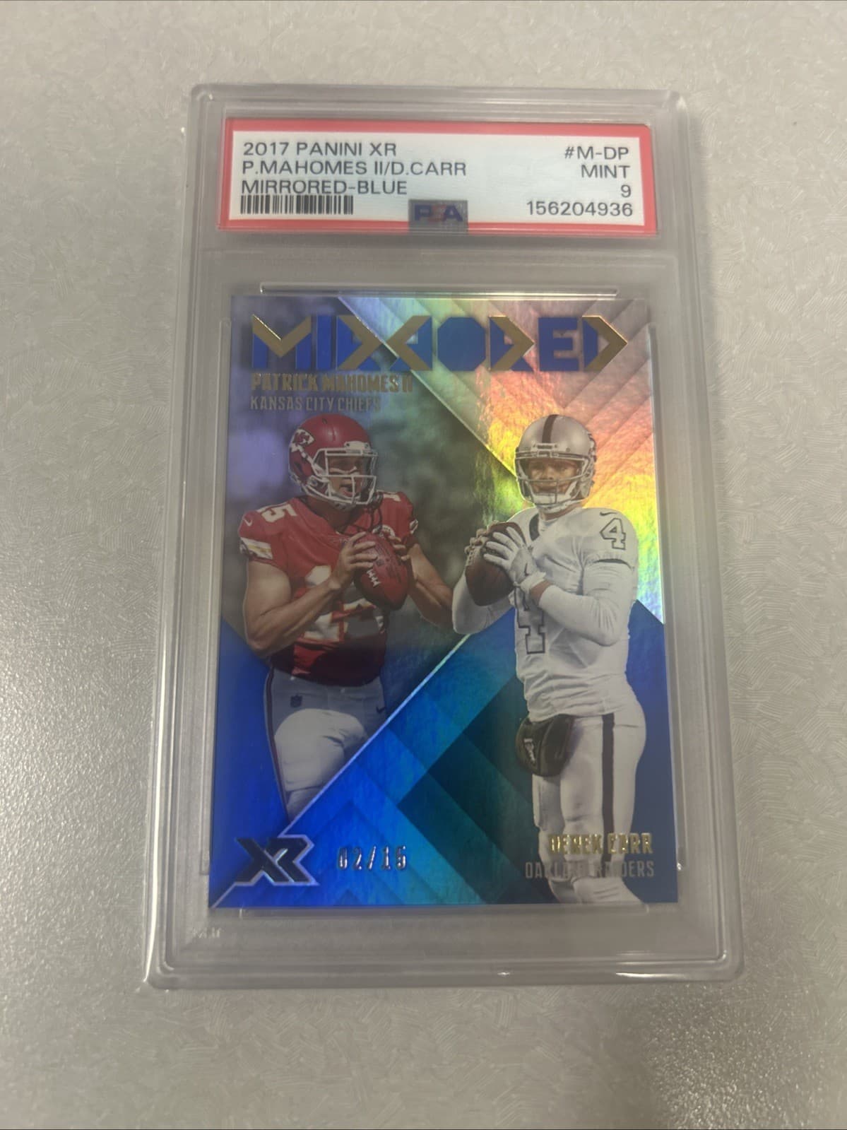 Derek Carr / Patrick Mahomes II 2017 panini