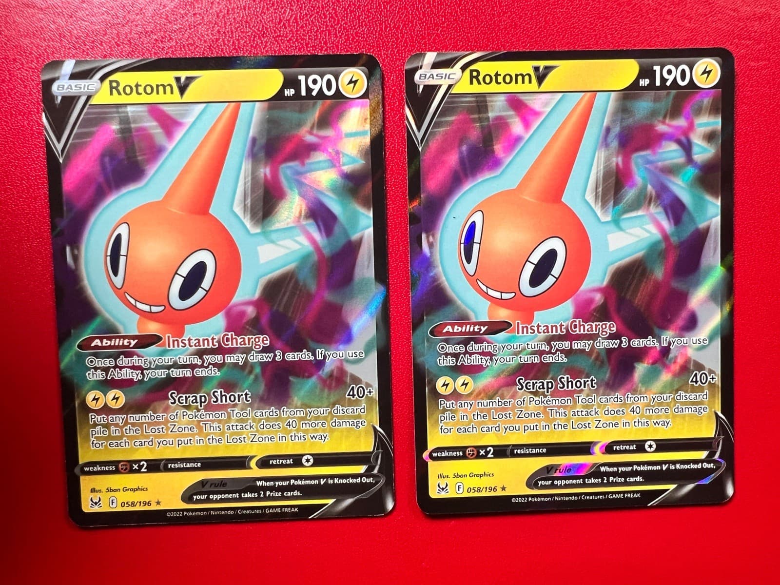 Rotom V trading card
