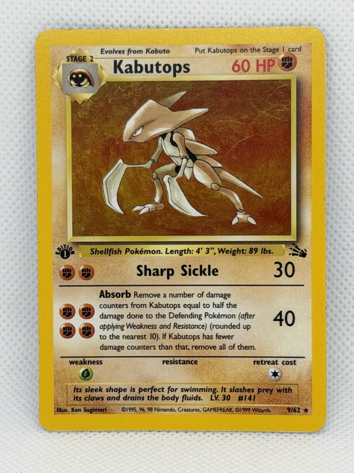 Kabutops trading card