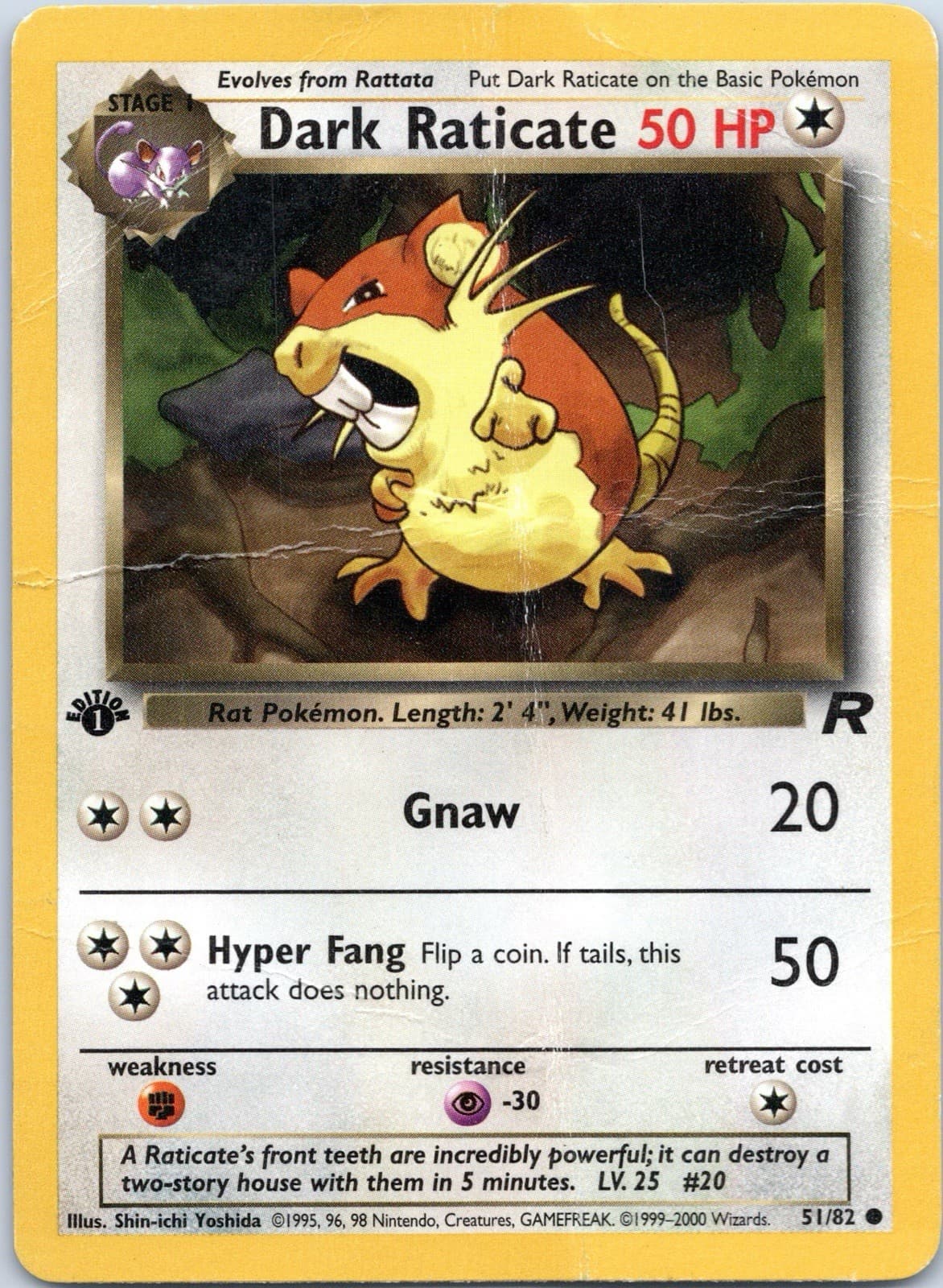 Dark Raticate trading card