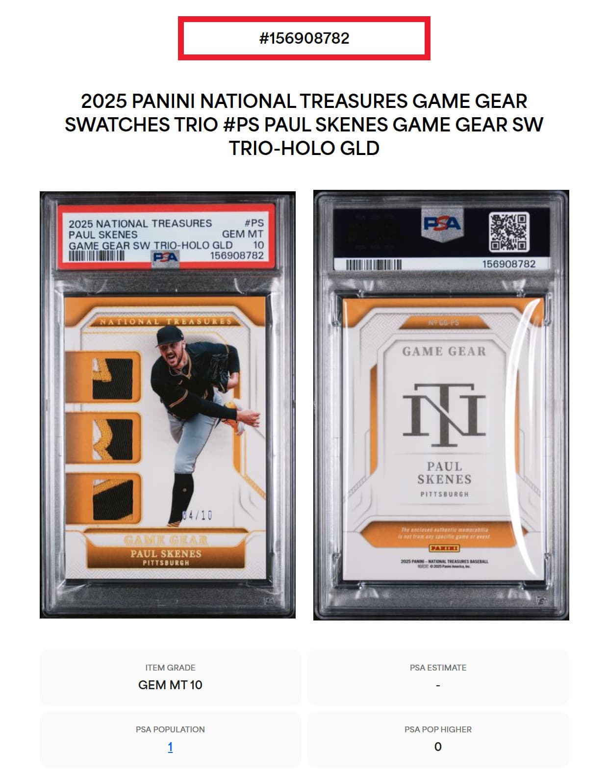 Cal Ripken 2025 panini Panini Prizm