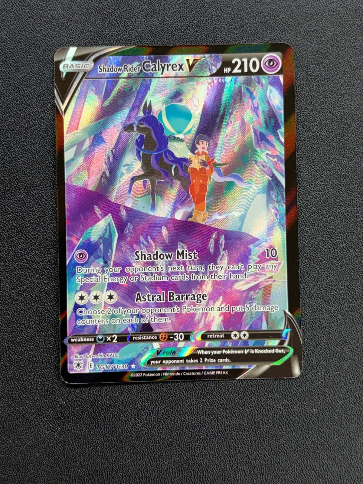 Shadow Rider Calyrex V trading card