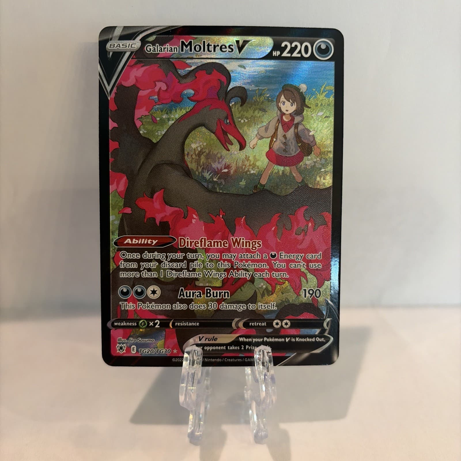 Galarian Moltres V trading card