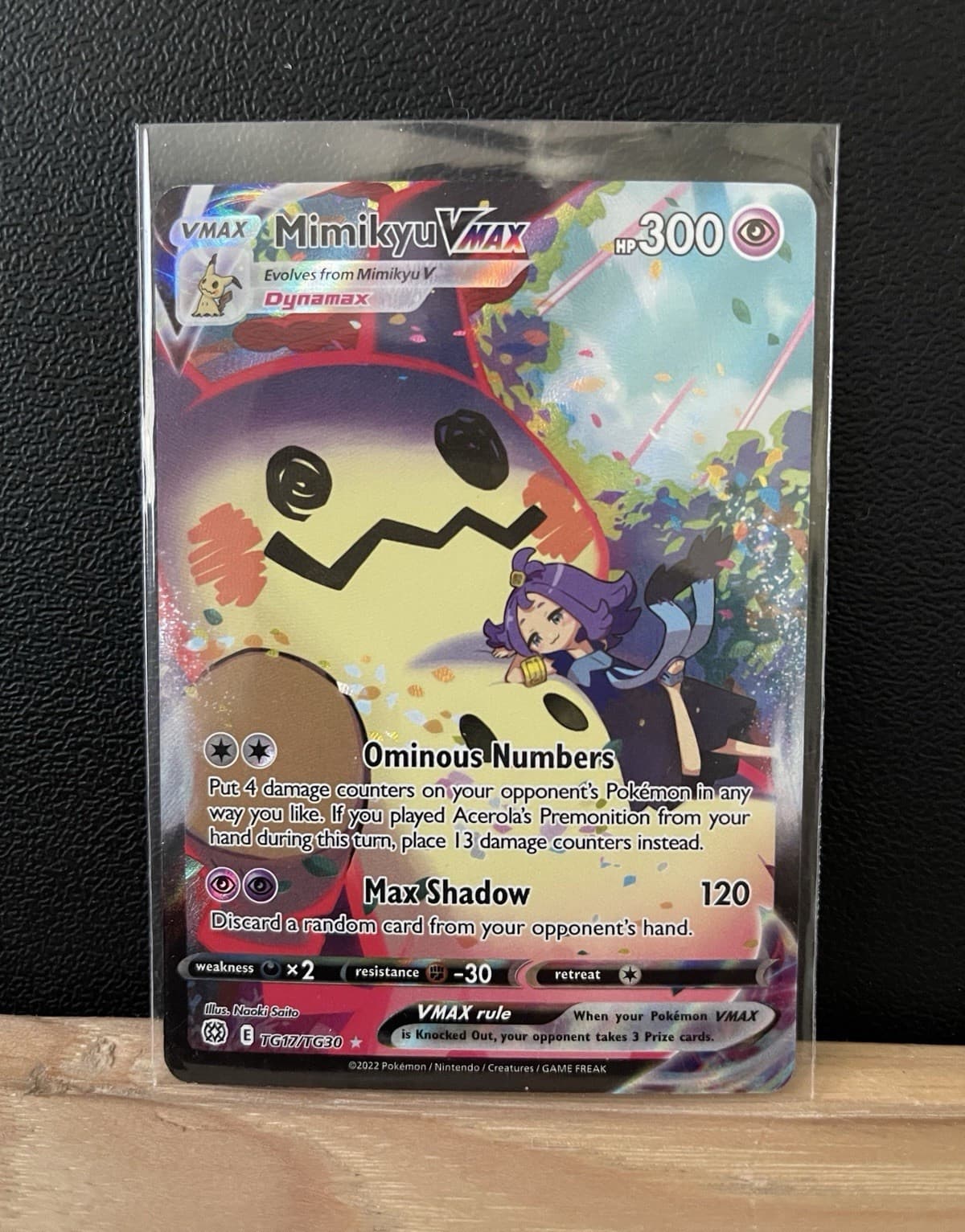 Mimikyu VMAX trading card