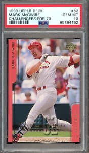 Mark McGwire 1999 upper-deck Upper Deck Challengers for 70