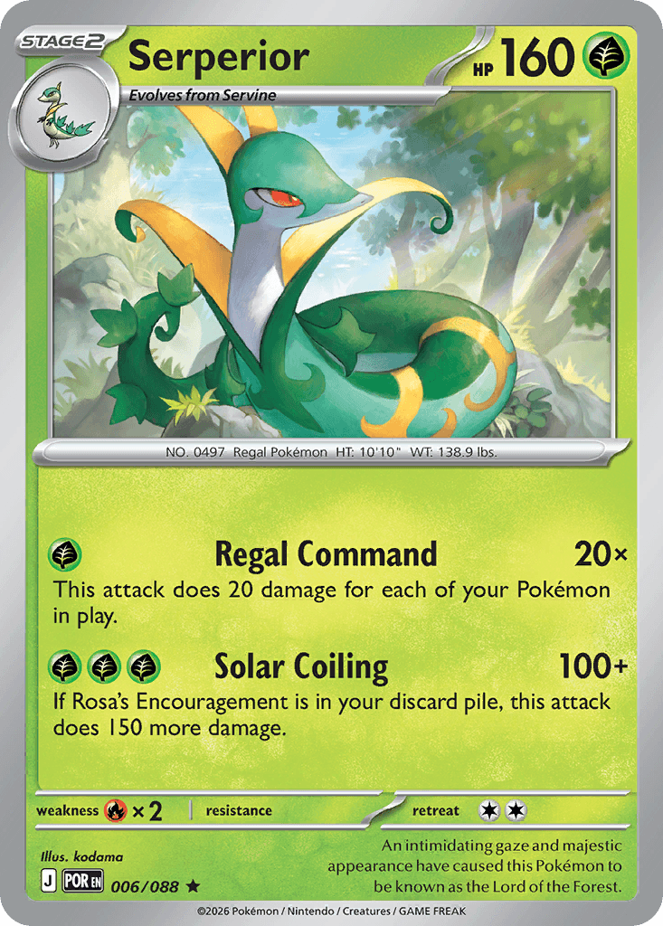 Serperior trading card