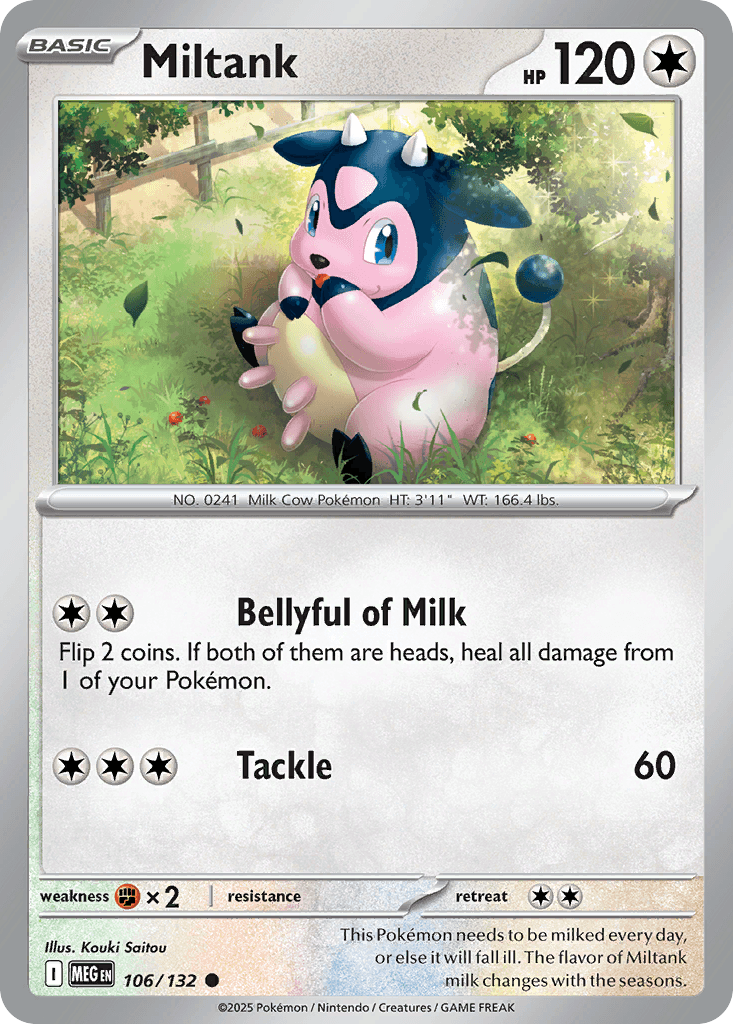 Miltank trading card