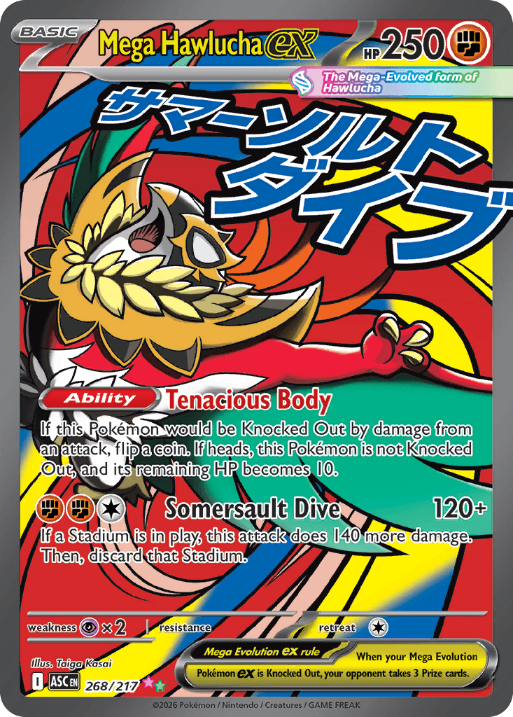 Mega Hawlucha ex 2026 Mega Mega Evolution: Ascended Heroes Mega Attack Rare