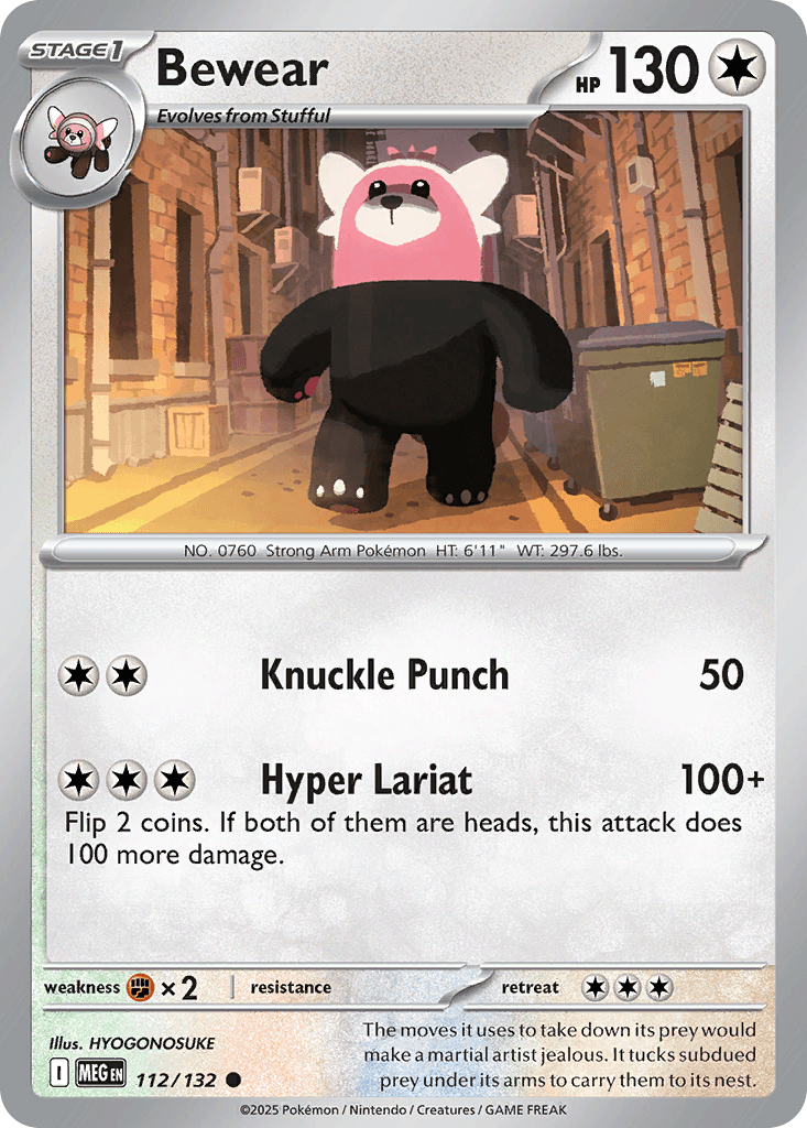 Bewear trading card