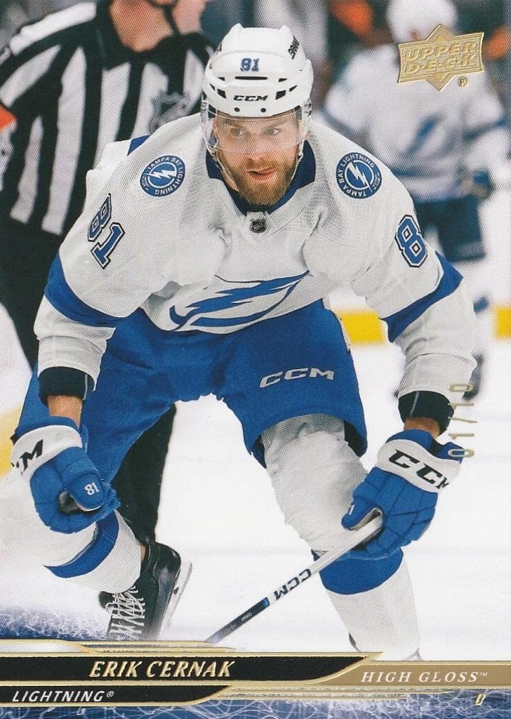 Erik Cernak trading card