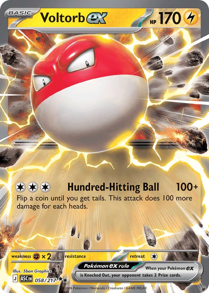 Voltorb EX trading card