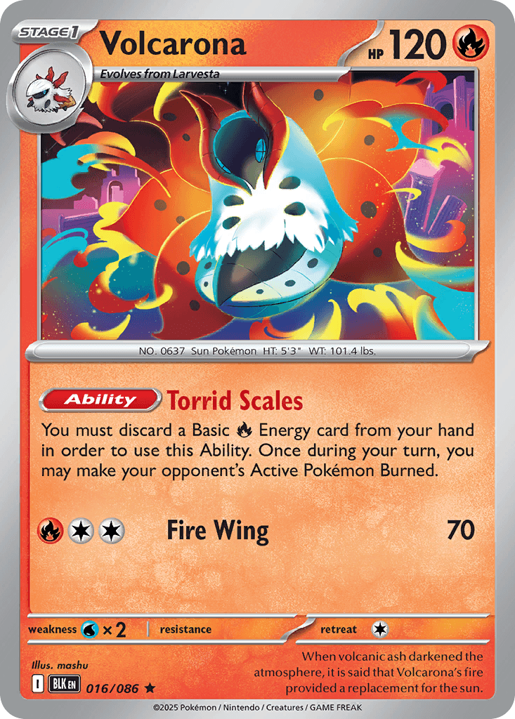 Volcarona trading card
