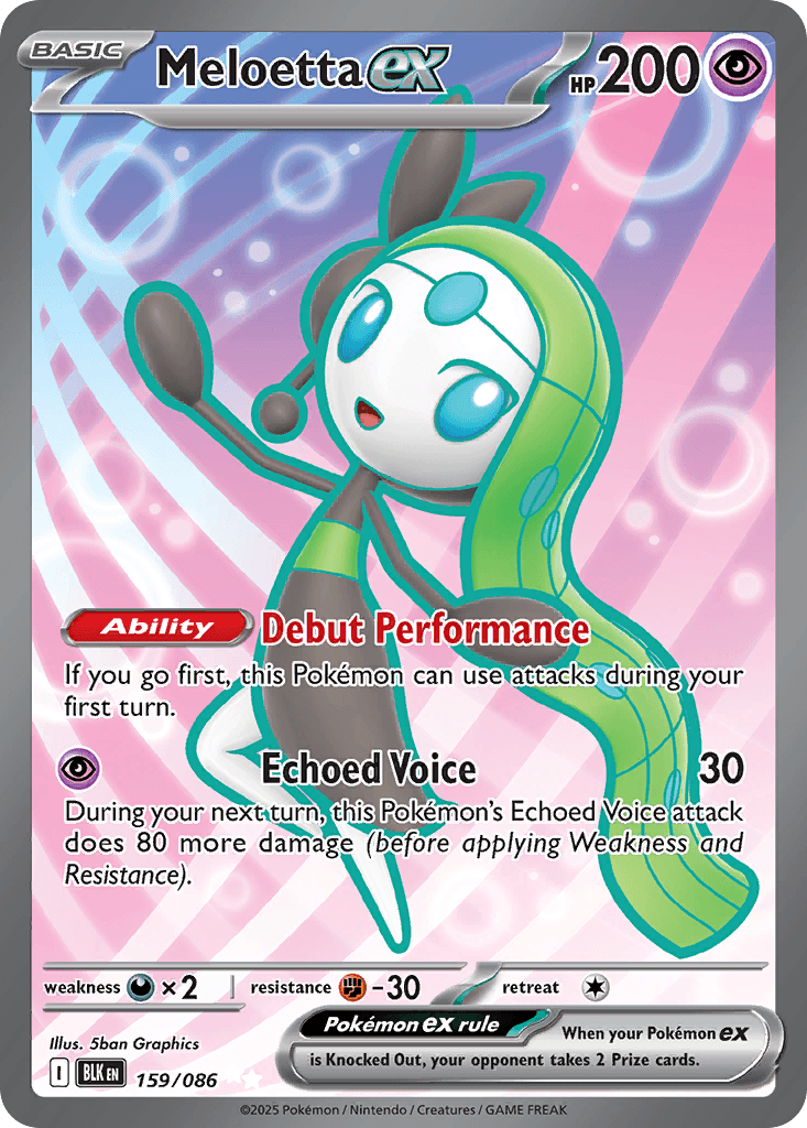 Meloetta EX trading card
