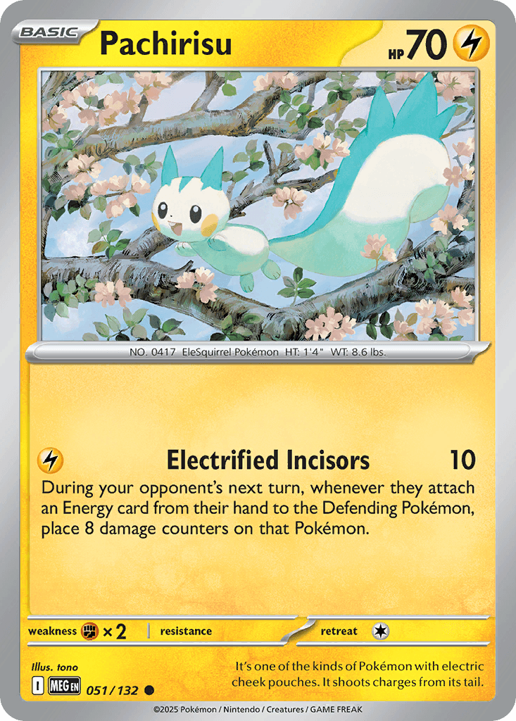 Pachirisu trading card