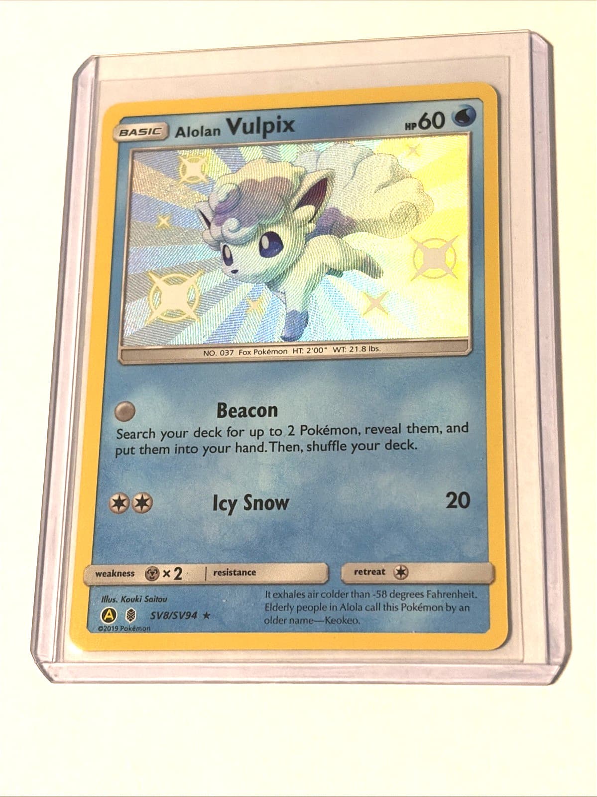 Alolan Vulpix trading card