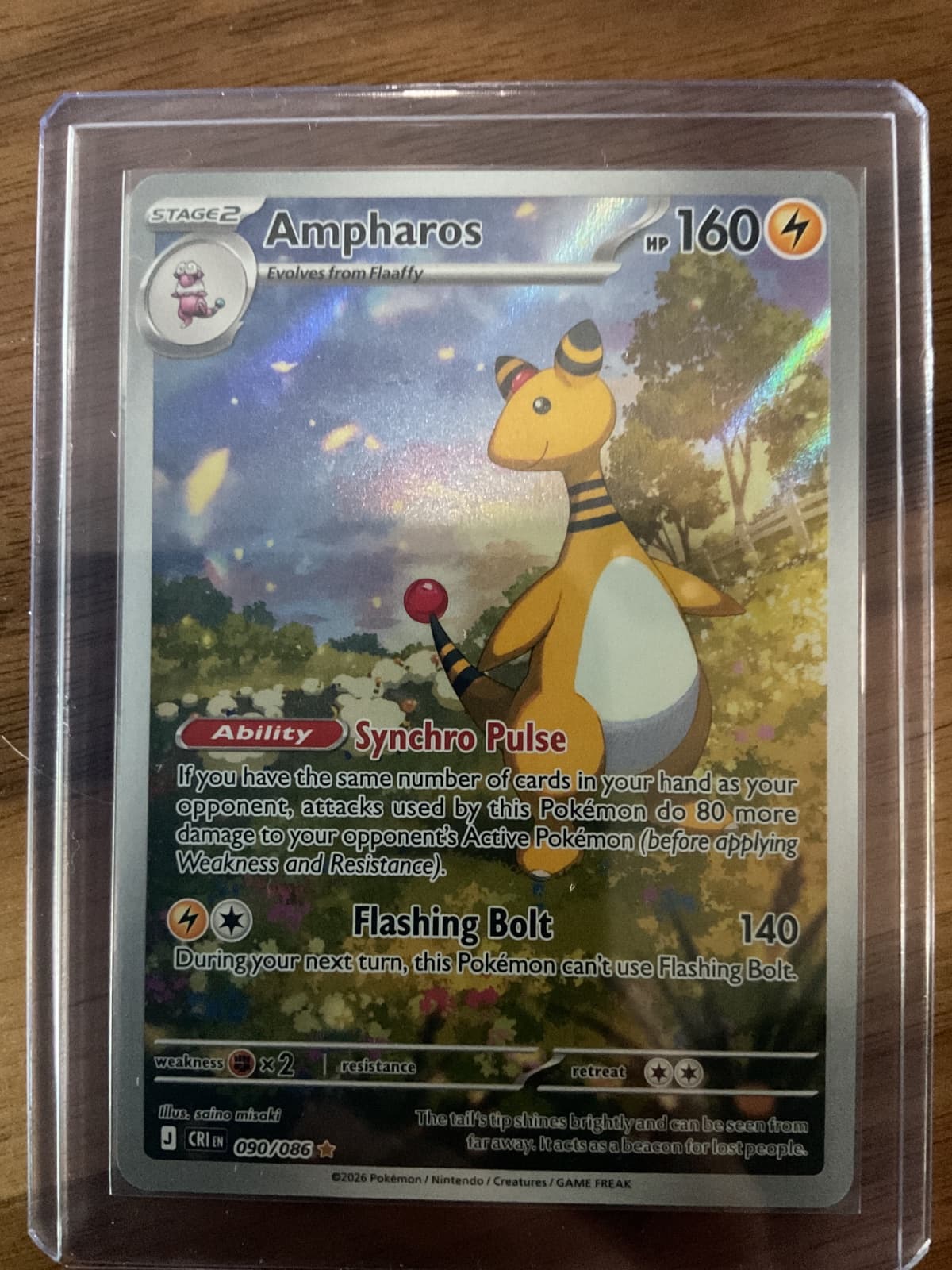 Ampharos trading card