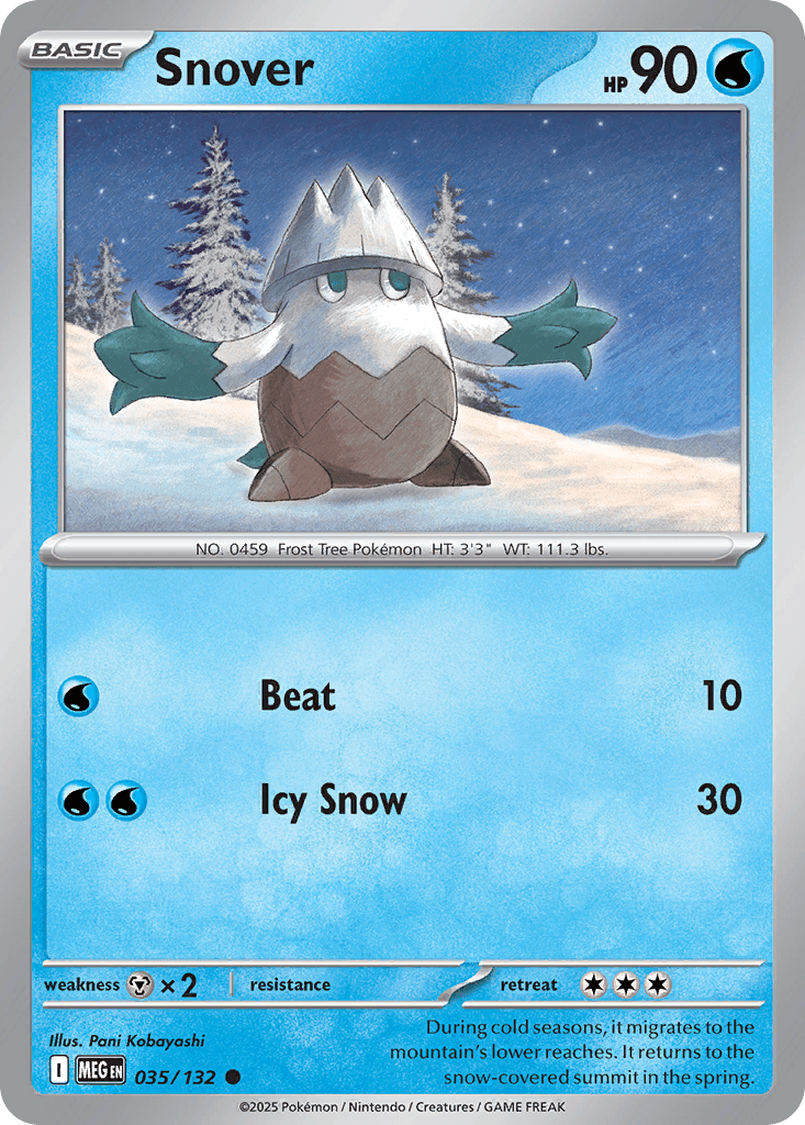 Snover trading card